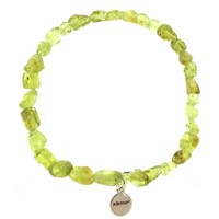Steine Und Mineralien. Perlenarmband Peridot Aus Myanmar (Burma). Hergestellt In