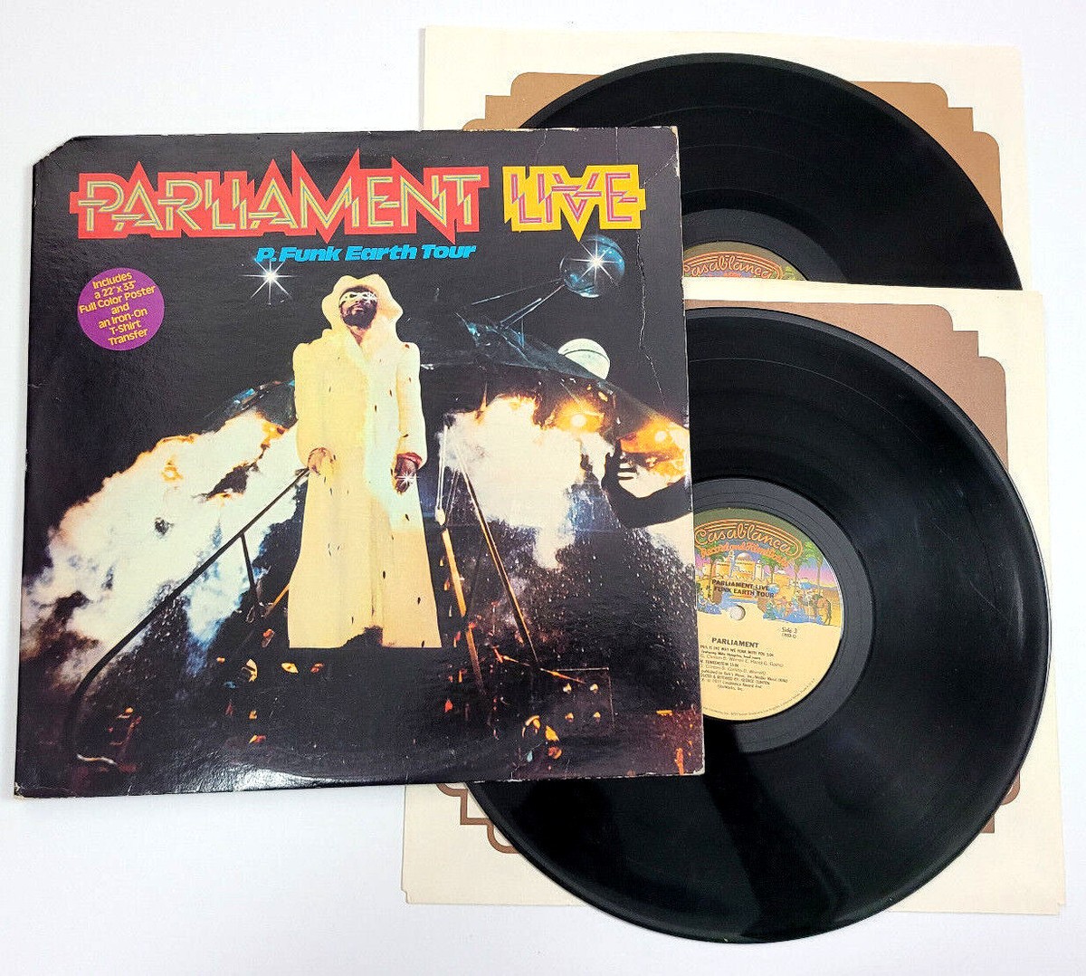 PARLLAMENT LIVE 2016 両面プリント　Tシャツ　P-FUNK PARLIAMENT - LIVE P. FUNK EARTH TOUR - FUNK LP *WITH T-SHIRT