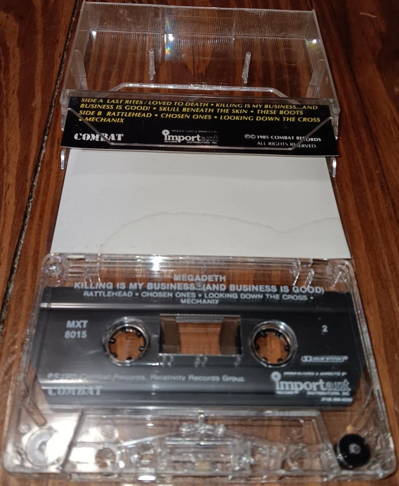 Megadeth Killing Is My Business And Business Is Good Cassette Combat Record 1985 - Image 4 of 4