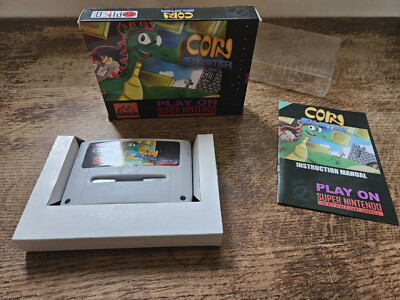 SNES SUPER NINTENDO - CORNBUSTER CORN BUSTER #MSC PIKO PAL CIB