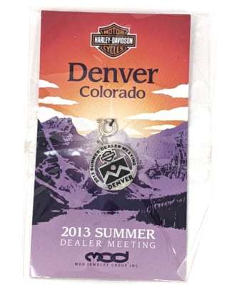 Harley Davidson Sterling Silver Charm Denver DEALER Meeting 2013 Exclusive NIP - Image 1 of 4