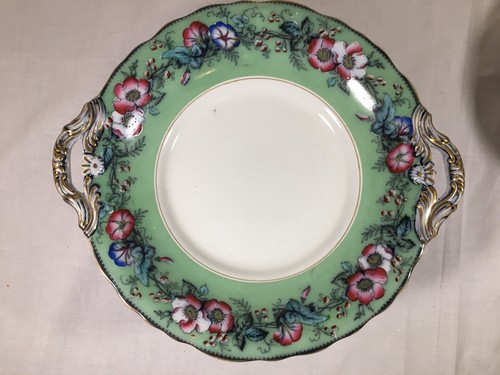 c1850 Staffordshire T. Dimmock Pearl Ware "Rose Border" COMPOTE & PLATES #3572 - Picture 6 of 12