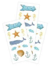 Crafts Stickers PH Slim Coastal Nautical Beach Whale Wood Sign Sea Horse Anchor