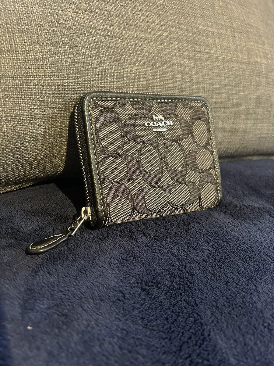 Coach small double zip around wallet sale