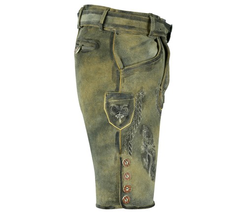 Mens Costume Leather Pants Short Costume Leather Pants with Belt Size 46-60 LE31-33 - Picture 14 of 20