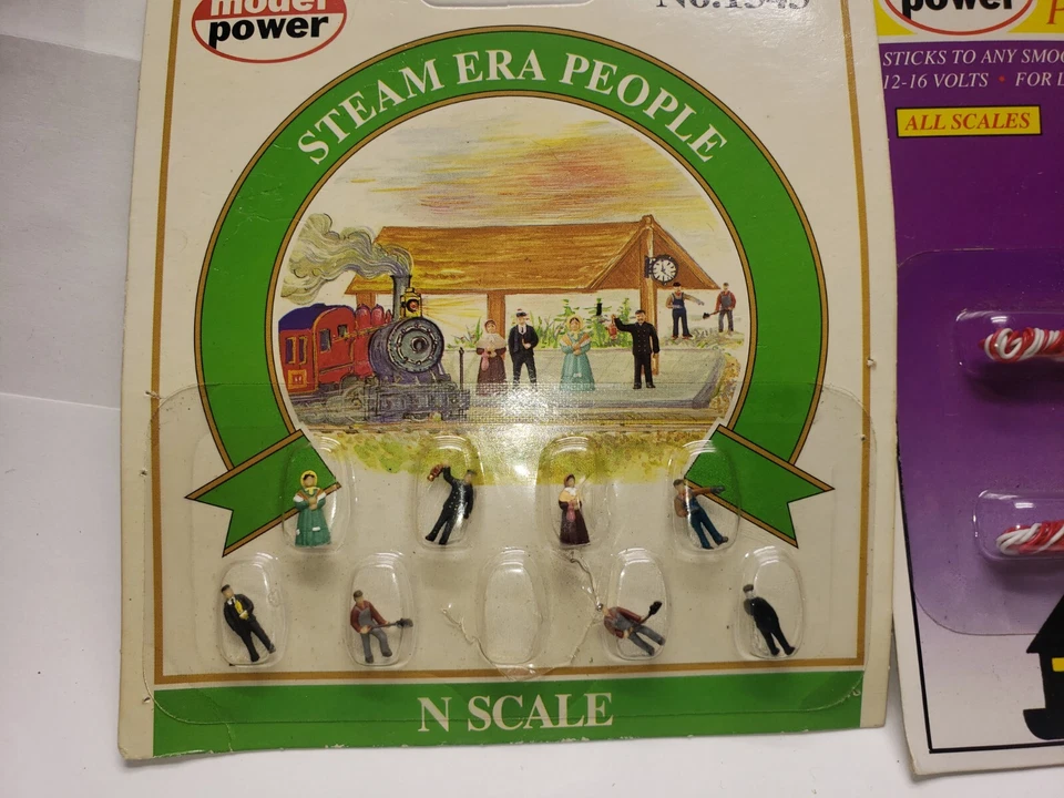 AS IS LOT  N Scale Model Power 1343,1347 , 510 LIGHTS STEAM PEOPLE DEACON PULPIT - Image 2 of 4