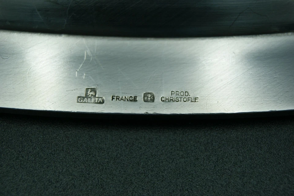 БОЛЬШОЙ ОВАЛЬНЫЙ ПОДНОС CHRISTOFLE MALMAISON XXL РЫБА ОВОЩНОЕ МЯСО ПОСЕРЕБРЕННАЯ ФРАНЦИЯ - Изображение 2 из 4