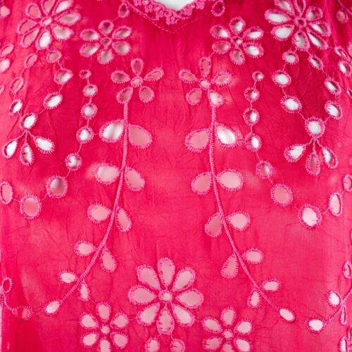 JOHNNY WAS New Pink Floral Cupro Rayon Women Bohemian Blouse Top Size XL - Picture 3 of 12