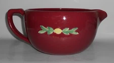 Coors Pottery Rosebud Red LARGE Handled Batter Bowl