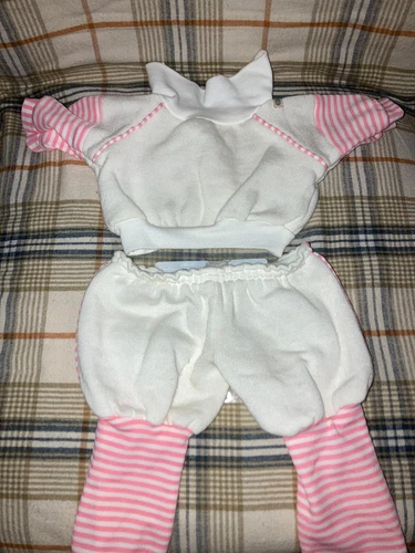 Vintage Cabbage Patch Kids/Doll Clothes - Pink & White Sweatsuit  (232)