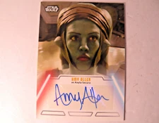 AMY ALLEN AS AAYLA SECURA STAR WARS JEDI LEGACY AUTOGRAPH CARD 2013 SIGNED
