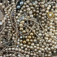 YES! FAKE PEARLS. All sizes, colors and condition. Great creative inspiration
