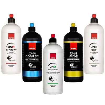 Rupes Orbital Polishing Compounds 5-Pack - Coarse; Fine; Protect; Pure; Advanced