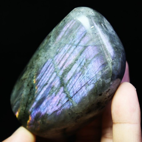Bonita piedra cristal cuarzo espectrolita destello arco iris pulido natural - Imagen 6 de 12
