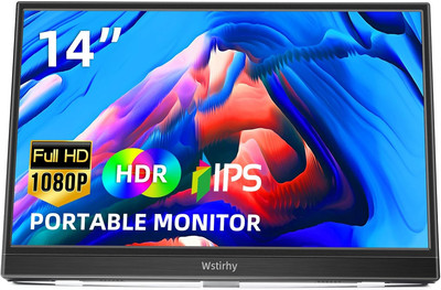 Portable Monitor USB C 1920x1080p IPS Bildschirm Tragbarer HDMI Monitor mit Zwei