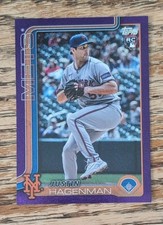 2025 Topps Update Series Justin Hagenman Rookie Purple Parallel #US108 168/250