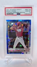 2021 Bowman Draft Brady House Chrome Sapphire Edition PSA 10 #BDC-186