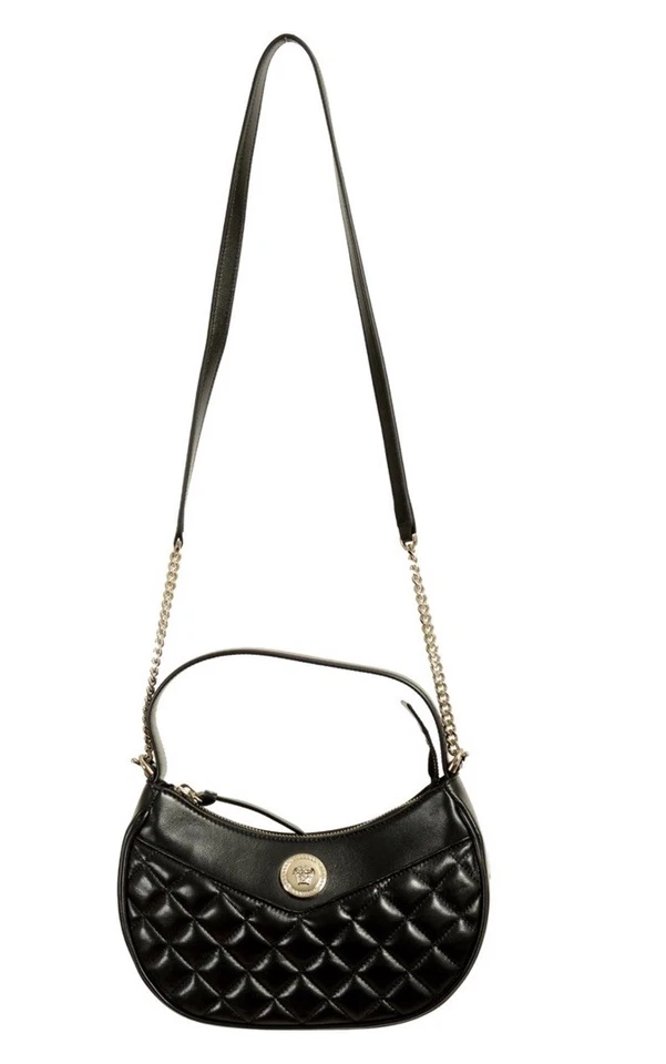 Versace Medusa Quilted Leather Half Moon Crossbody Bag. HOT DEAL $1400 - Image 2 of 4