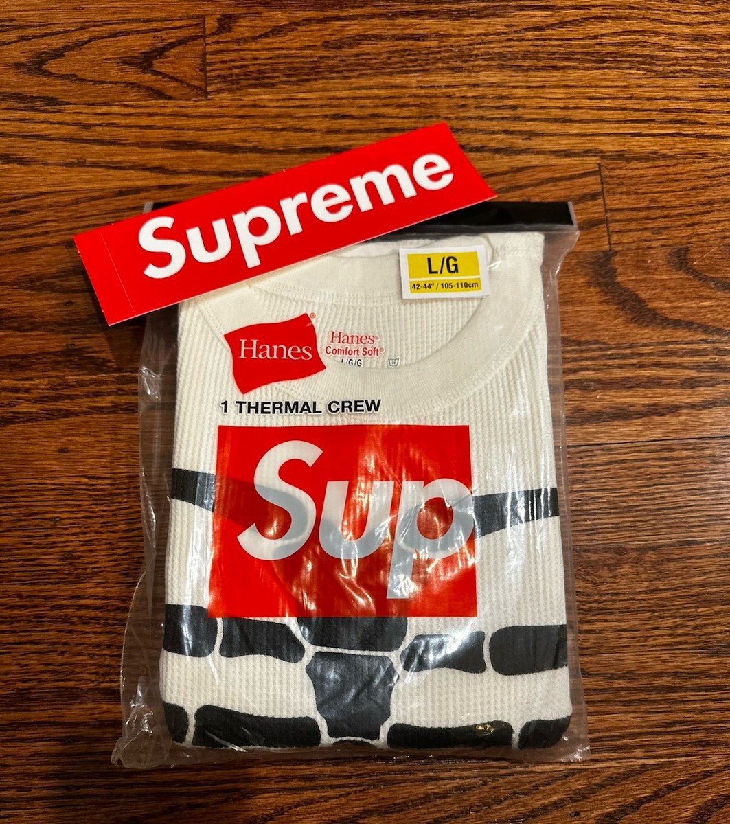 b*w様 Hanes×supreme 骨サーマル Supreme/Hanes Bones Thermal Crew (1 Pack) - UG.SHAFT
