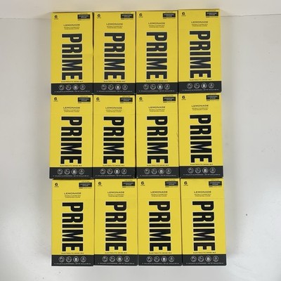 (12) Prime Hydration + Sticks LEMONADE 72 Sticks /  Boxes Drink Mix READ
