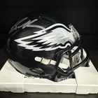 Brandon Graham Signed Eagles 2022 Alternate Black Speed Mini Helmet Beckett Wit