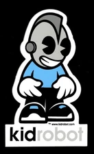 Kidrobot Light Blue Mascot Vintage Sticker