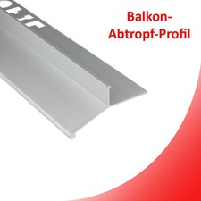 Alu L Profil Balkon Terrasse abtropf Fliesenschiene Leiste Schiene silber L300cm