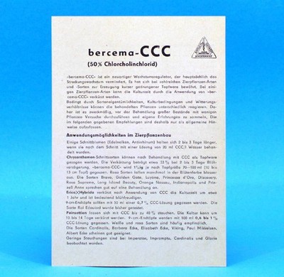 GDR bercema CCC growth regulator VEB Berlin chemistry 1968 brochure advertising G A2