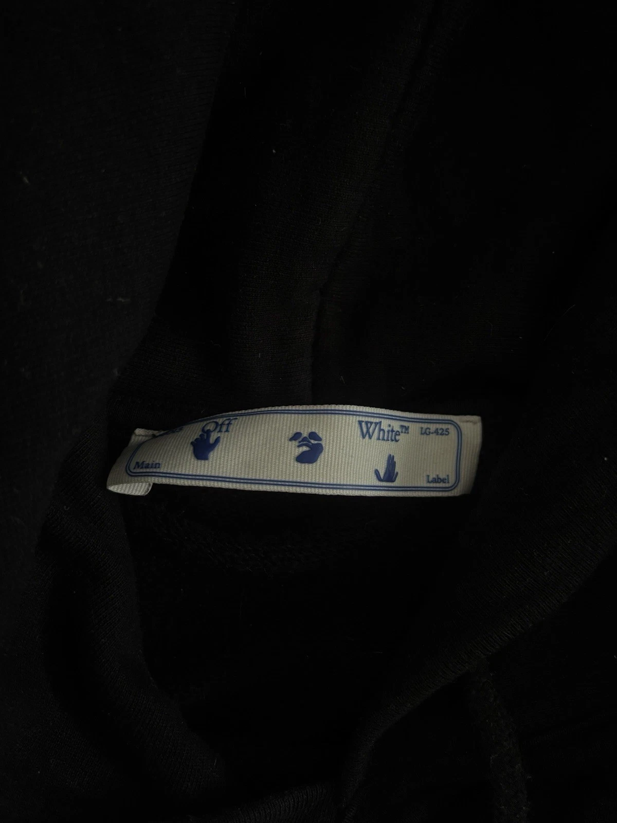 Felpa con cappuccio Off White mona lisa nera con etichette di autenticazione reali. Prezzo consigliato £476!