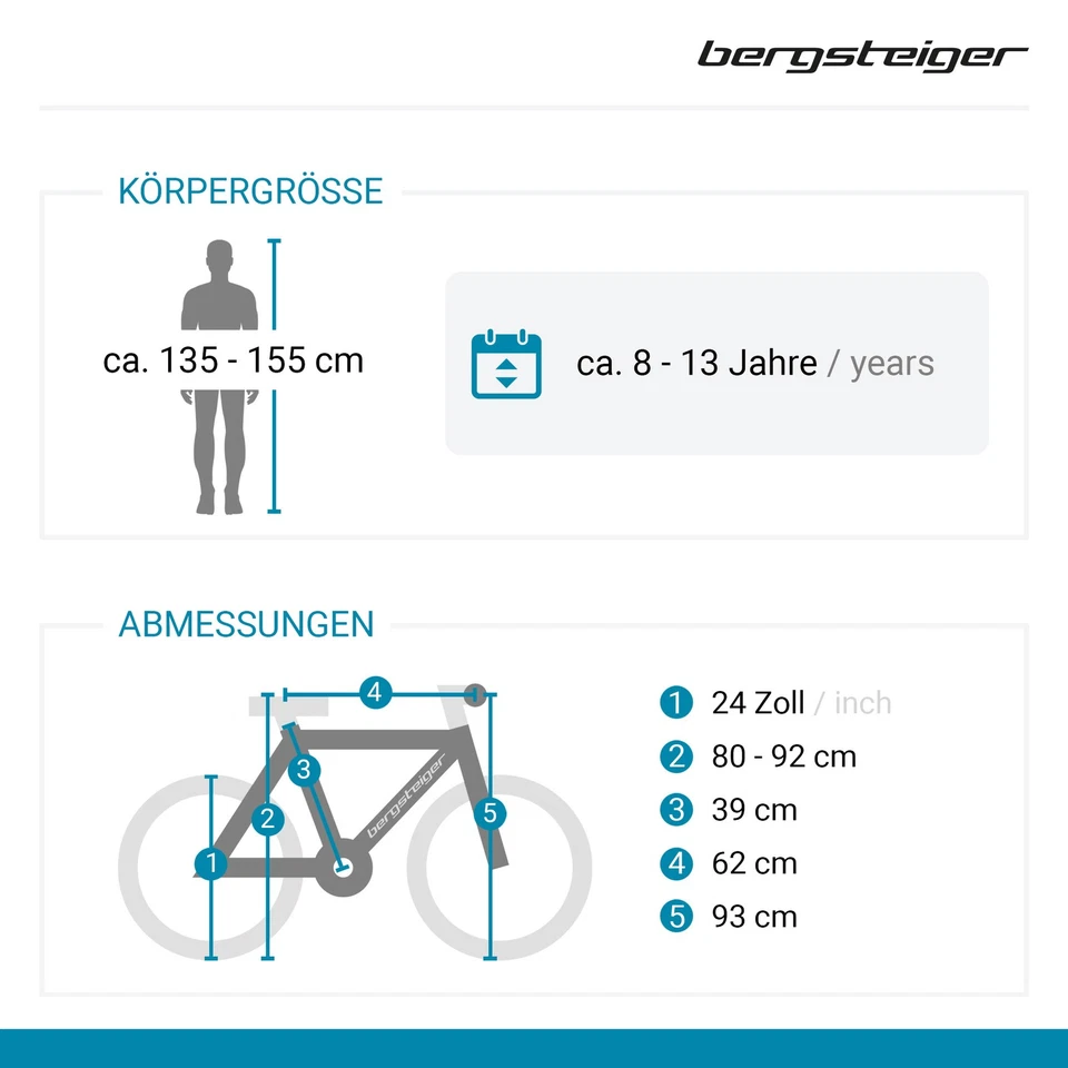 24, 26 Zoll Mountainbike Bergsteiger Broome 21 Gang Shimano nach STVZO B-WARE - Bild 2 von 4