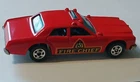 Vintage 1977 Hot 🔥 Wheels Fire Cheif Made In Malaysia 1:64 Scale Diecast Loose