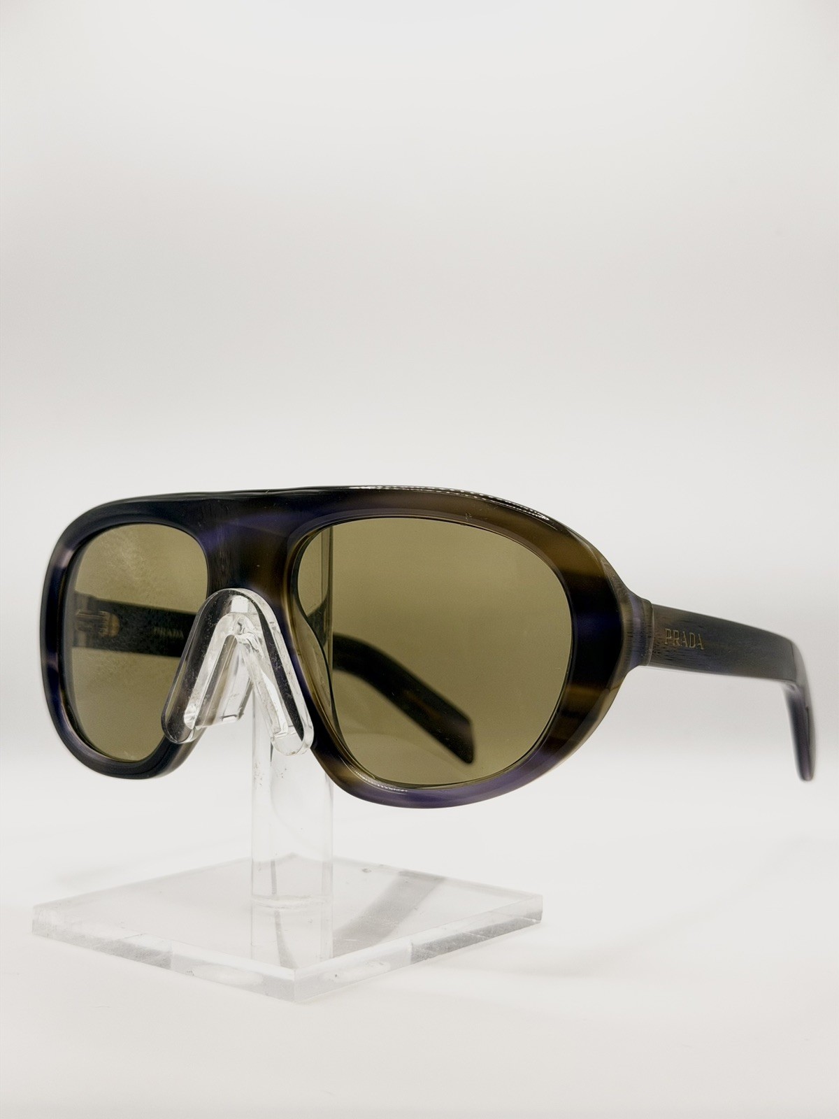 *NEW* Prada SPR C05SF Sunglasses- Striped Lagoon image 3