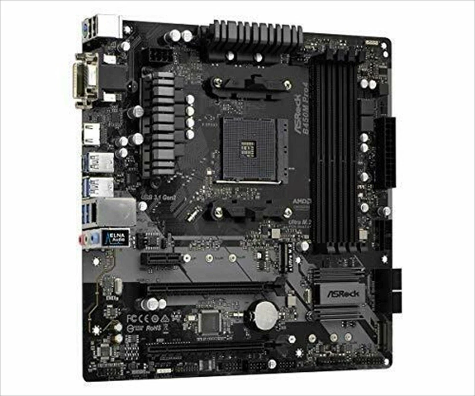 ASRock AMD B450 chip-mounting Micro ATX placa base B450M Pro4 Japón NUEVO - Imagen 4 de 4