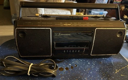 Vintage 90's Emerson Stereo Boombox Tested Radio Only Works CTR911C