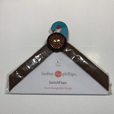 Lindsay Phillips Switchflops Interchangeable Straps Sz Large Gina Brown Orange