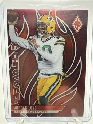2023 Panini Flame Throwers Jordan Love #FLA-6 Red 10/199 Jersey # Match