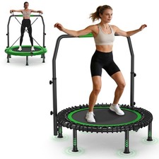40" 400lbs Foldable Mini Trampoline Rebounder Fitness for Adults Workout Exercis
