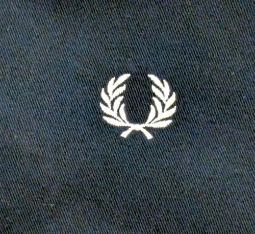 Fred Perry Bomber Jacket Men Small Black White Tipped Cotton Twill Punk Hardcore image 3