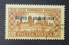 POLAND, POLAND, POLSKA 1959 BALPEX I Exhibition Gdansk 45gr. Cpl set USED