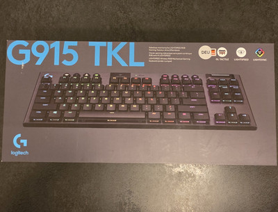 Logitech G915 TKL Gaming-Tastatur, kabellos, LIGHTSPEED, RGB, Schwarz, PC