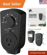 Elegant Adjustable Thermostat: Efficient Heat & Cool Control for Your Home