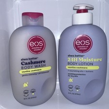 eos Vanilla Cashmere Body Wash  Lotion Set of 2 items, NEW