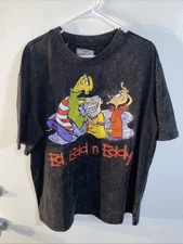 NWT CARTOON NETWORK ED EDD N EDDY GRAPHIC T-SHIRT Sz L Acid Wash