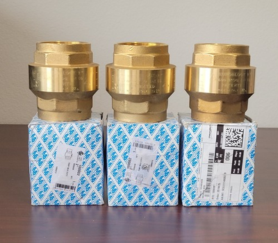 #ad #ad Lot of 3 100002 Brass In line Check Valve 2quot; NPT Thread WOG400 PSI Temp 210F $249.95