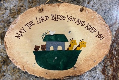 Plain Jane Hand Painted Wall Decor Nursery Decor Noah s Ark Slate Painting