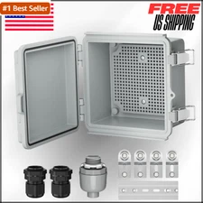 Weatherproof Electrical Plastic Project Box Enclosure for Electronics Solar 6X6