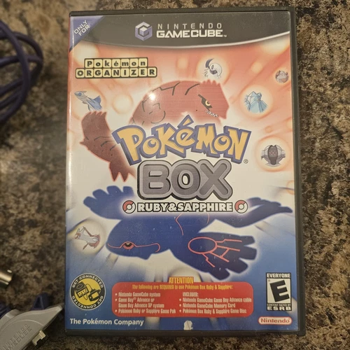 Pokemon Box: Ruby and Sapphire USA (GameCube, 2004) + Mem Card + Cable No Manual