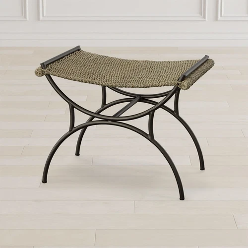 Uttermost Playa Seagrass Small Bench - Picture 1 of 4