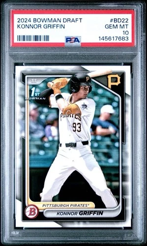2024 BOWMAN DRAFT KONNOR GRIFFIN 1ST BOWMAN #BD-22 PSA 10