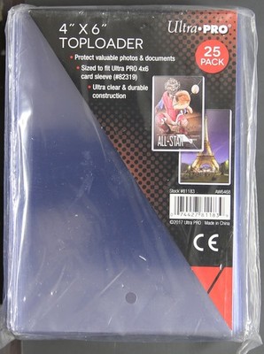 25  4'' x 6'' Ultra Pro Top Loaders - NEW